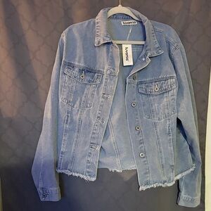 Luvamia Light Blue Denim Jacket for Women